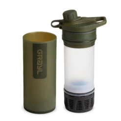 Grayl GeoPress Drinkfles Met Waterfilter - 710ml - Olive Drab -Sporten Buiten 411 odh geopress olivedrab separated 1800px1 1465812