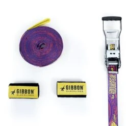 GIBBON Surferline Treewear Set Slackline 30m - Paars -Sporten Buiten gibbon surferline treewear set purple 18831 05 1512357