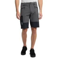 Haglöfs Rugged Slim Korte Broek - Magnetite/true Black 2CX
