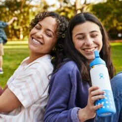 Hydro Flask 20 Oz Wide Mouth Kinder Isoleerfles + Straw Lid - 591 Ml - Stream -Sporten Buiten hydro flask 20oz kids wide mouth insulated bottle straw lid 591 ml seagrass 3 1241989