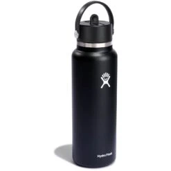 Hydro Flask 32 Oz Wide Mouth Isoleerfles + Flex Straw Dop - 946 Ml - Zwart -Sporten Buiten hydro flask 32oz wide mouth insulated bottle flex straw cap 946ml black 3 1443330