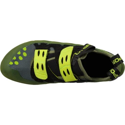 La Sportiva GeckoGym Vegan Klimschoenen - Olive/Neon - Afbeelding 2