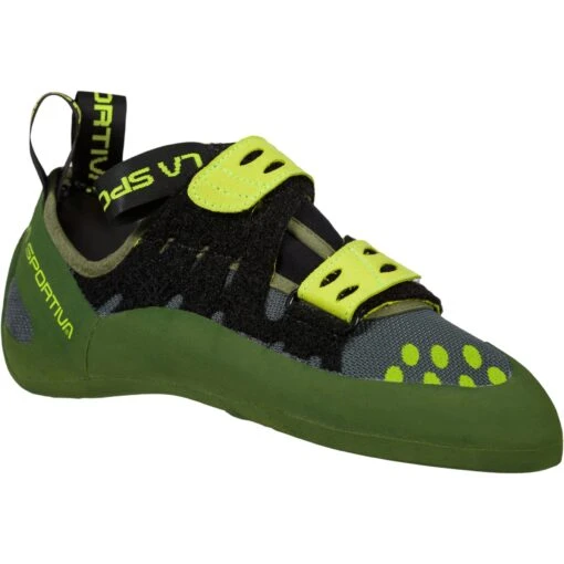 La Sportiva GeckoGym Vegan Klimschoenen - Olive/Neon - Afbeelding 4