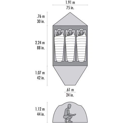 MSR Remote 3 - 3-Persoons Bergbeklimmingstent - Oranje - Afbeelding 3