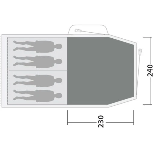 Outwell Springwood 4SG Tenttapijt - Zwart / Grijs - Afbeelding 2